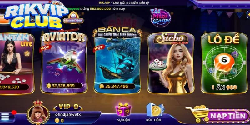 Game bắn cá Rikvip hấp dẫn cho người chơi